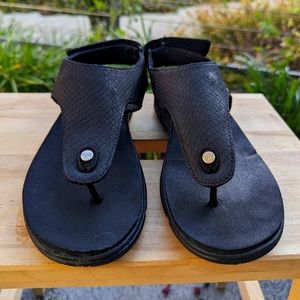 Ryka Black Sandles size 6